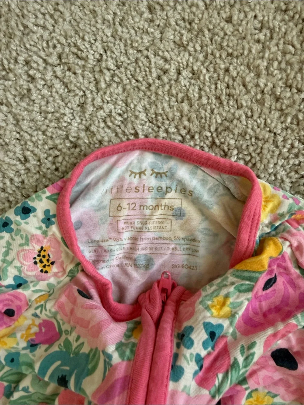 Little sleepies secret garden zippy pajamas